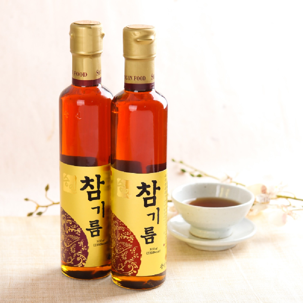 Sesame Oil Set 300ml x 4ea, 180ml x 1ea 100% whole Sesame Korea