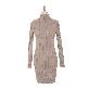 full image op4071 Turtleneck Corrugated Knit Dress