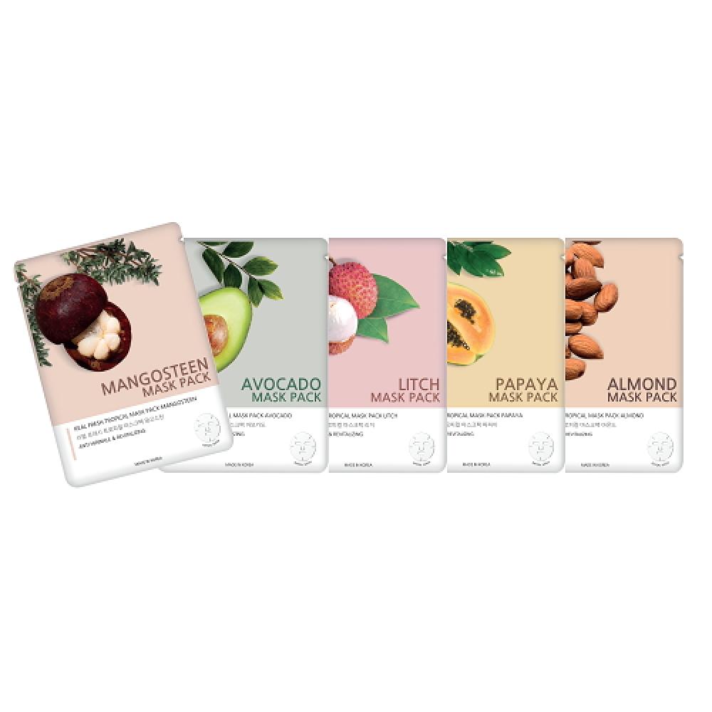 JNN-II REAL FRESH TROPICAL MASK 5 SET