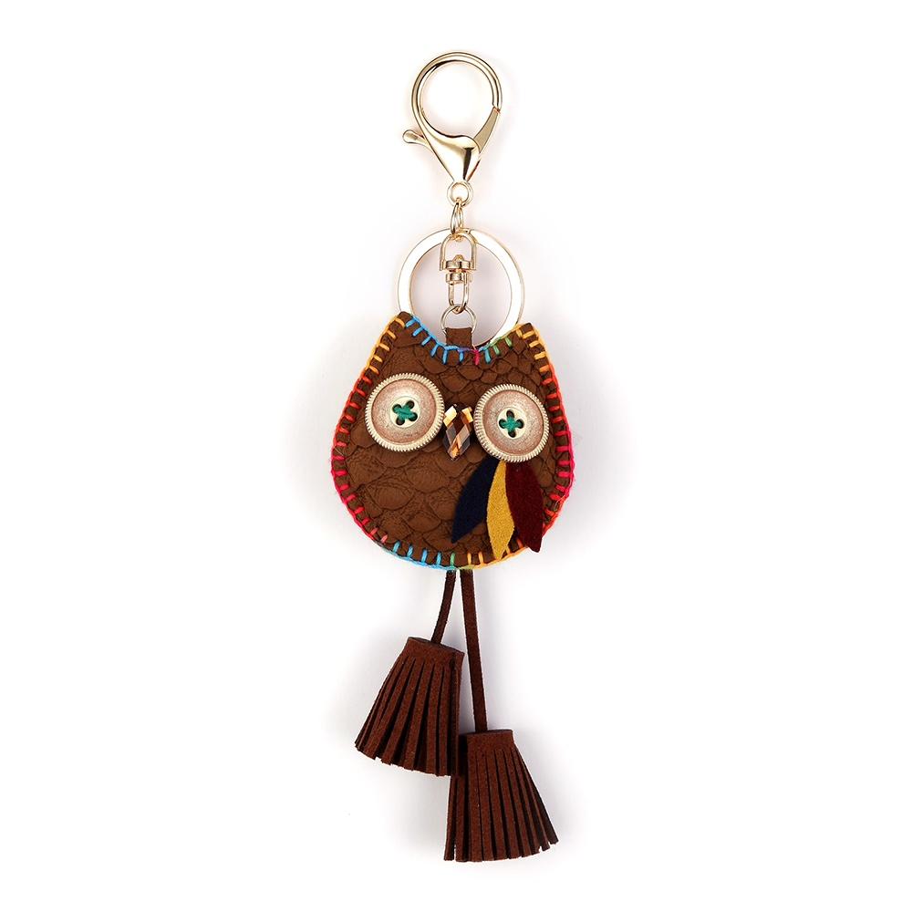 Multi Color Handmade Owl keychain