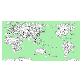 full image Dream Sky D-MAP Decorative Coloring Painting DIY Paper World Map - Emerald GREEN