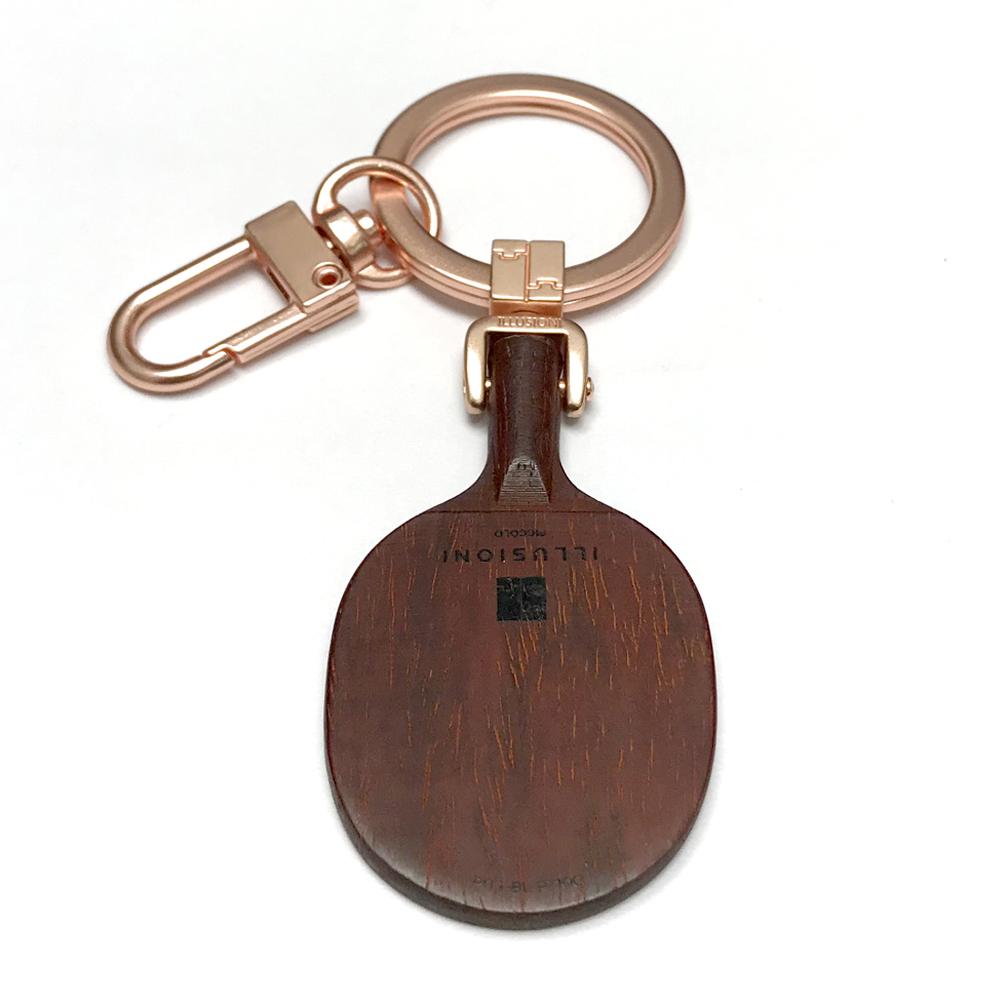 ILLUSIONI PICCOLO TT BLADE Table Tennis Racket Keychain/Key Ring_Burgundy Red