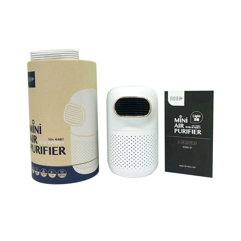 Roba Mini Portable Air Purifier 6 Types Home Smoke Dust Sensor H13 HEPA Filter