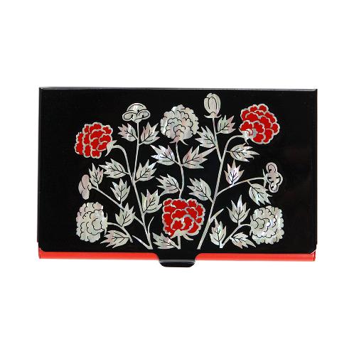 Mother of Pearl Business Card Case Credit Id Name Holder Travel Wallet Art Painting Design