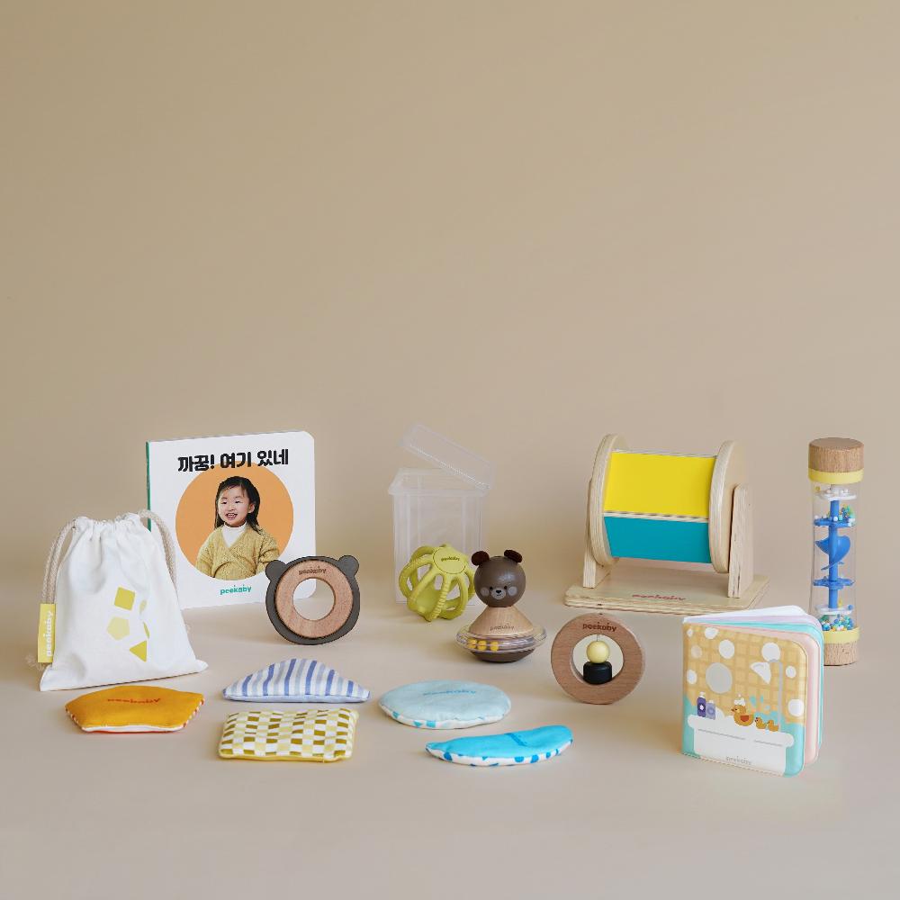 Peekaby Play Kit (5-6 months): Stage-based Montessori Baby Toy Set for Child Development