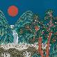 detail image5 Korean Folk Art Frameless Art Print, minhwa drawing Korean art poster for home deco_'Ilwolobong'