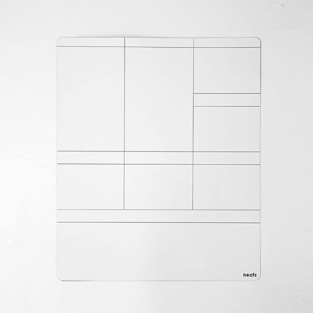 NEATS Reminder Magnetic Dry Erase Whiteboard for Refrigerator Memo Board B Type-Plain