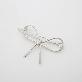 detail image1 Jinccecil ribbon hairpin -Matte Silver