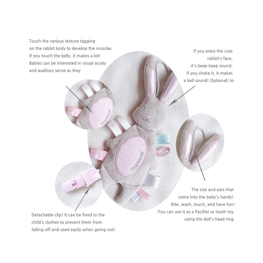 Portable mini sensory comfort "rabbit doll" - a gift box package( Bell sound)