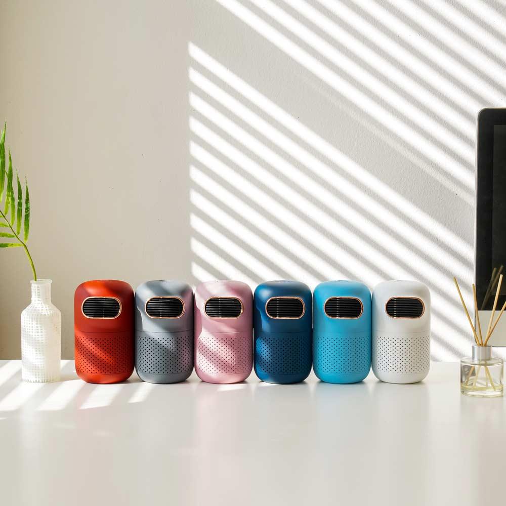 Cheongwoo C&T ROBA Mini Portable Air Purifier + Cup Holder / Color : Cool Gray