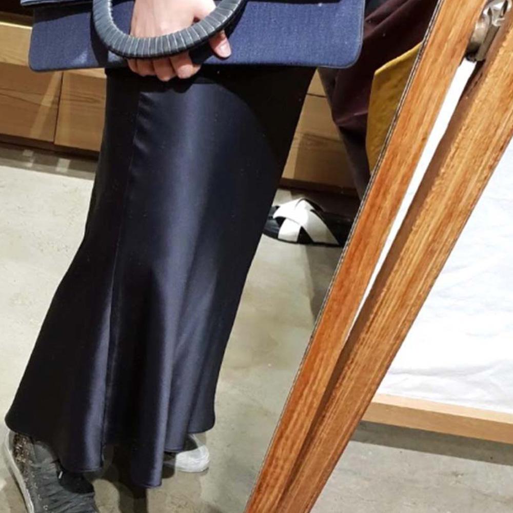 Silk Satin Long Skirt