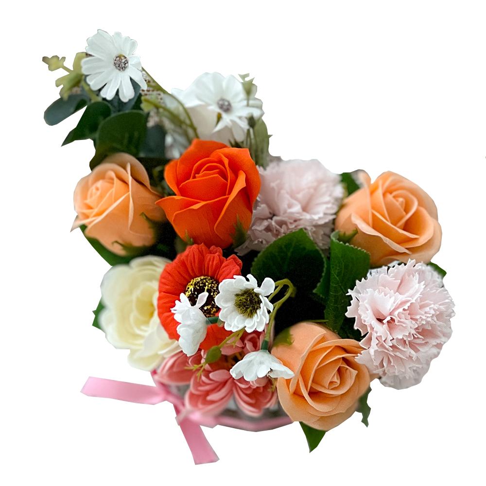  Soap Flower Carnations Center Piece  M (Peach Pink)