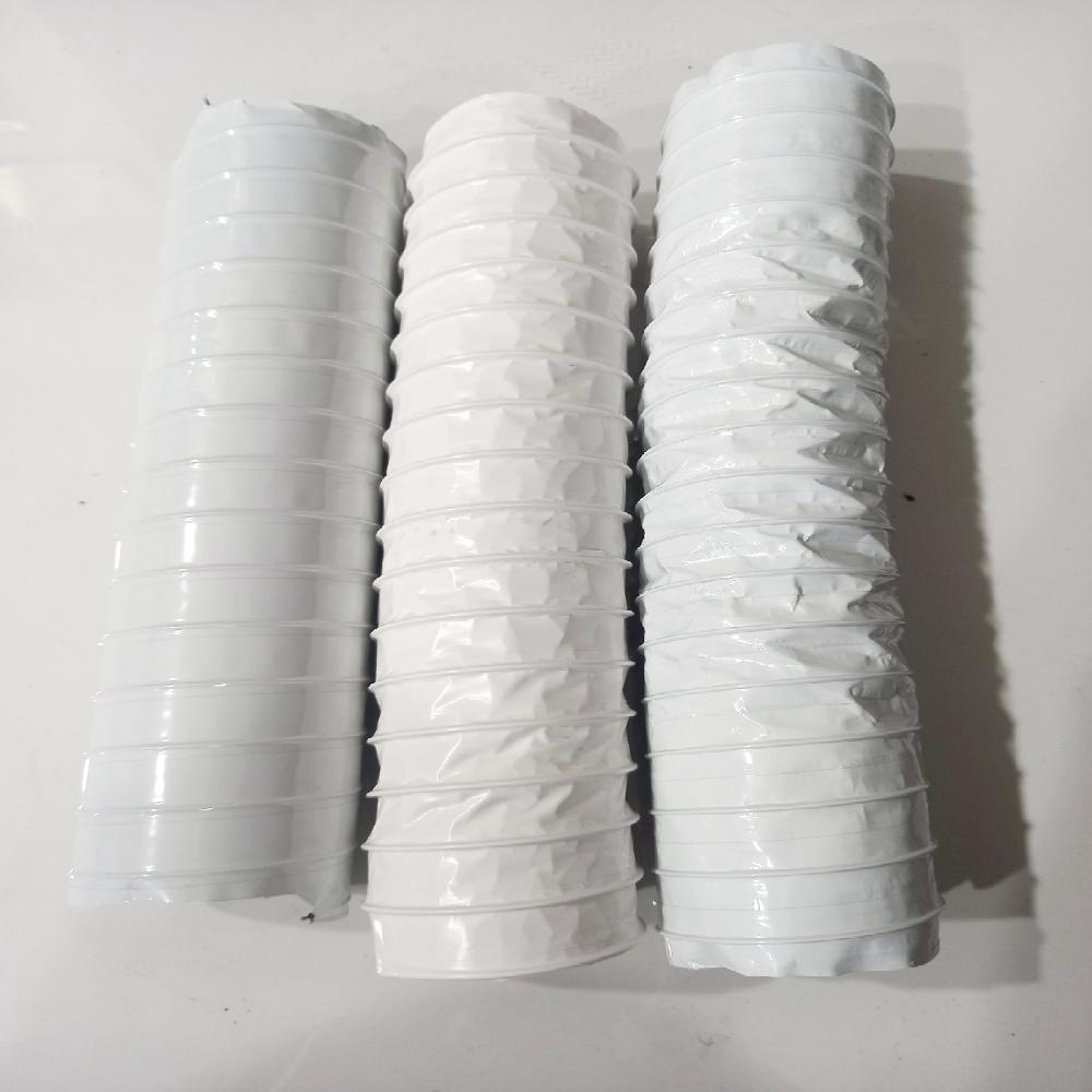 D-5040 Al Foil, PVC Flame-resistant, Double Clean Hose (White, Ivory)