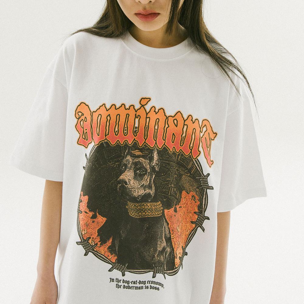 DOBERMAN T-shirts WHITE