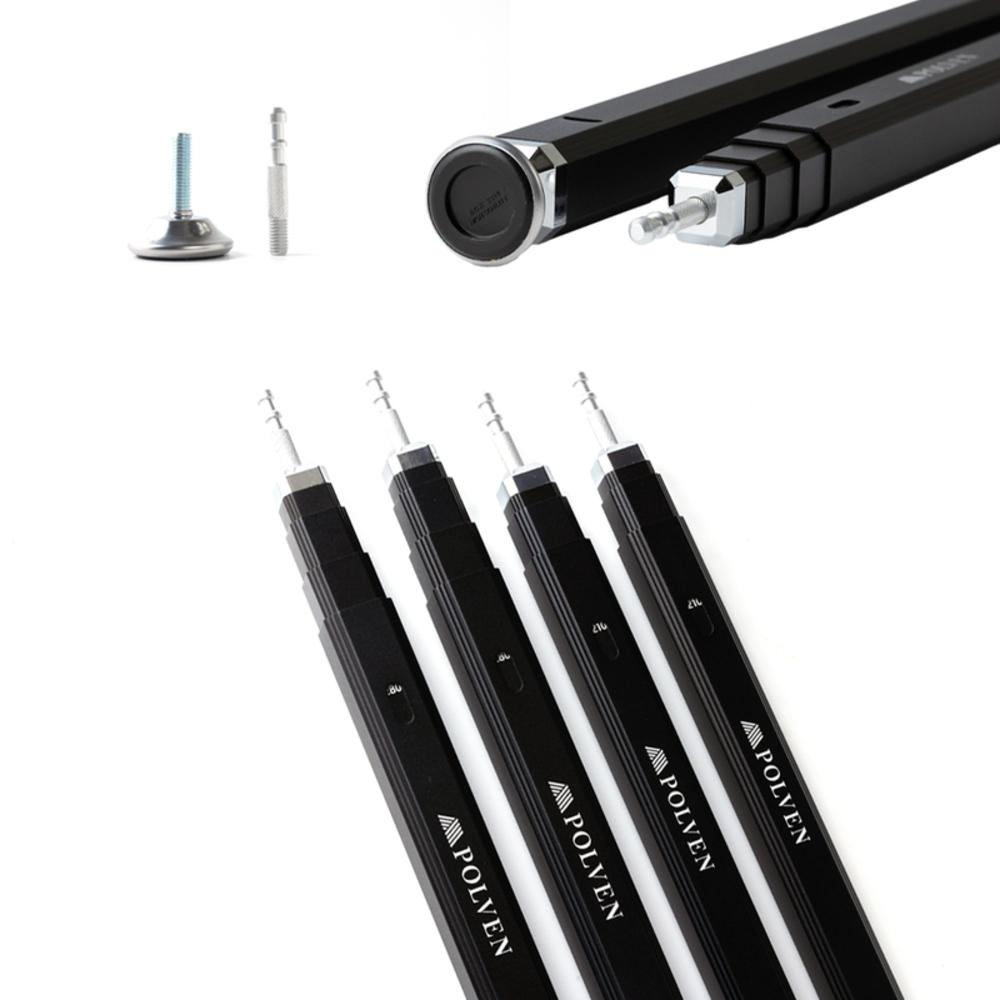 POLVEN adjustable slide tent tarp pole (2100mm / 2800mm)