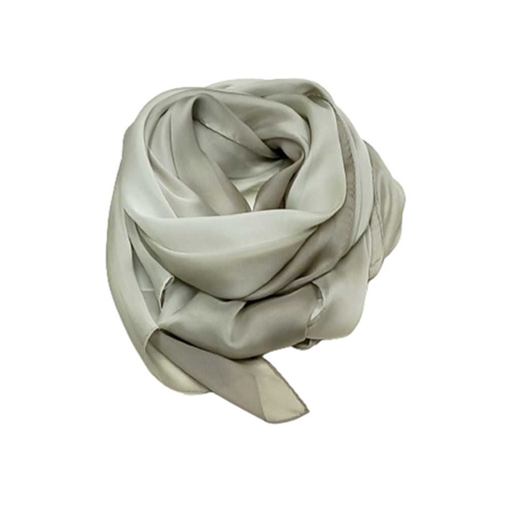 Ombre   gray   silk   scarf
