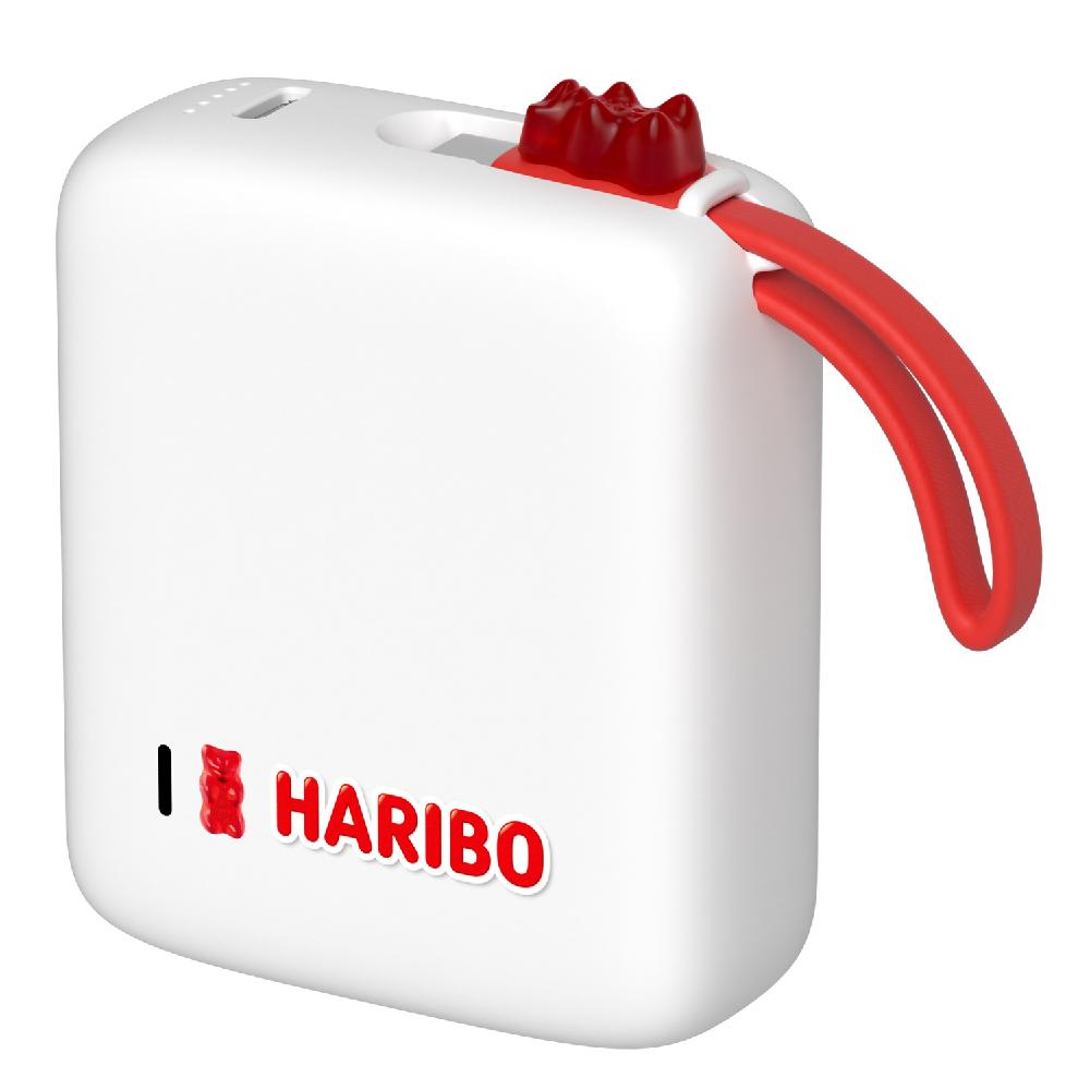 Haribo 10000mAh Mini Power Bank PD 22.5W Fast Charging Built-in Type-C Cable Compact Design
