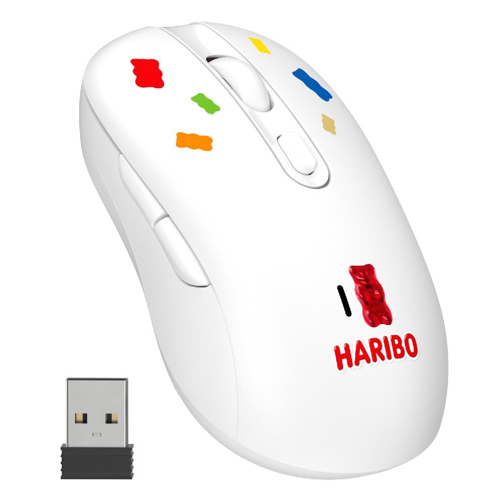 Haribo Wireless Bluetooth Mouse 3ch Versatile Multi Pairing 6 Button Auto Sleep Gaming Silent Mute